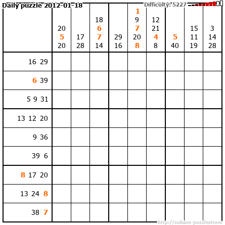 Daily puzzle 2012-01-18