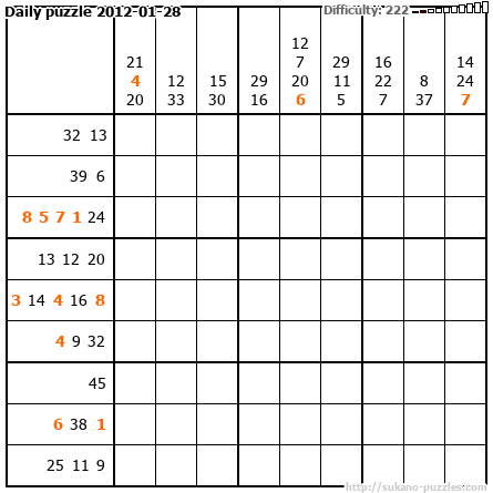 Daily puzzle 2012-01-28
