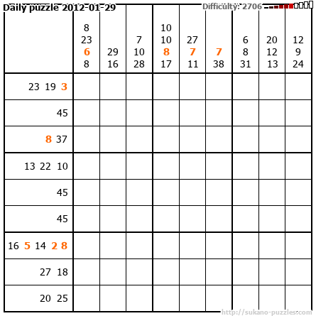 Daily puzzle 2012-01-29