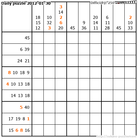 Daily puzzle 2012-01-30