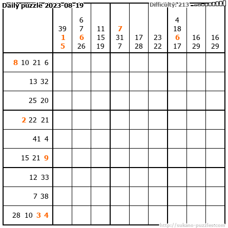 Daily puzzle 2023-08-19