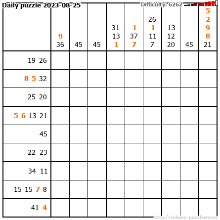 Daily puzzle 2023-08-25
