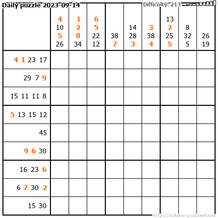 Daily puzzle 2023-09-14