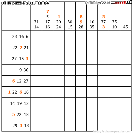 Daily puzzle 2023-10-04
