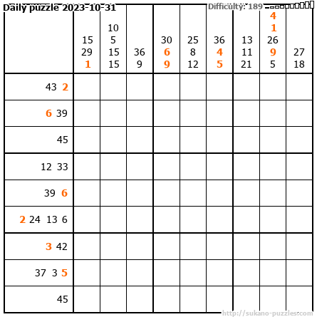 Daily puzzle 2023-10-31