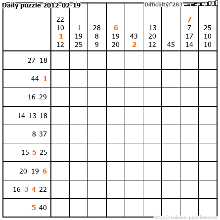 Daily puzzle 2012-02-19