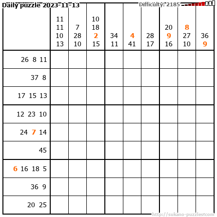 Daily puzzle 2023-11-13