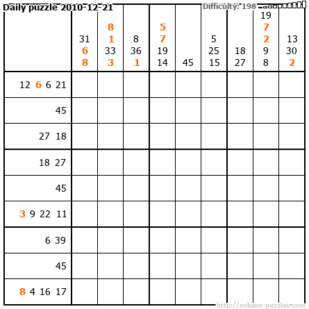 Daily puzzle 2010-12-21