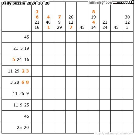 Daily puzzle 2024-10-20