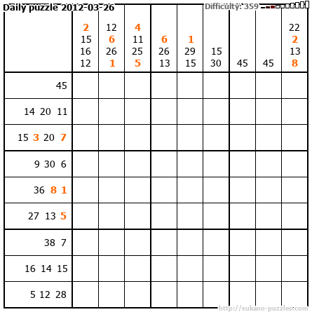 Daily puzzle 2012-03-26