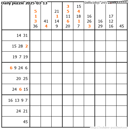 Daily puzzle 2025-03-13
