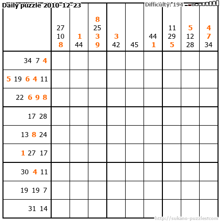 Daily puzzle 2010-12-23