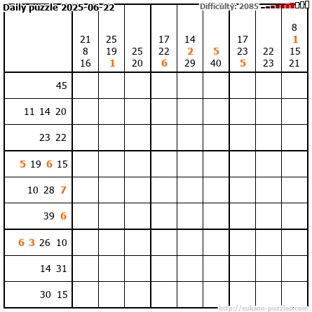 Daily puzzle 2025-06-22
