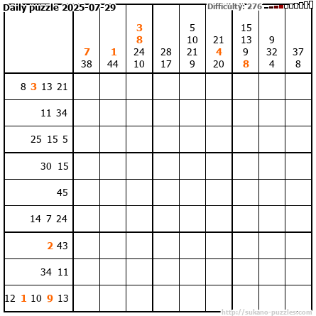 Daily puzzle 2025-07-29
