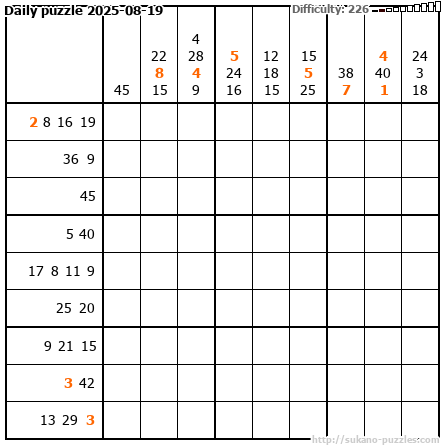 Daily puzzle 2025-08-19