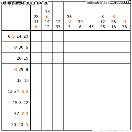 Daily puzzle 2012-04-26