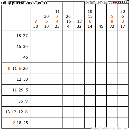 Daily puzzle 2025-09-21