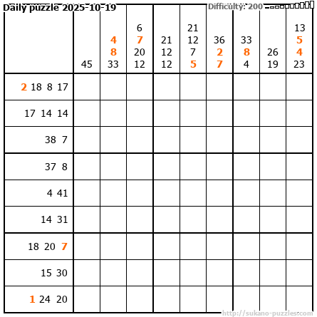 Daily puzzle 2025-10-19