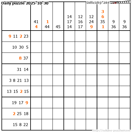 Daily puzzle 2025-10-30
