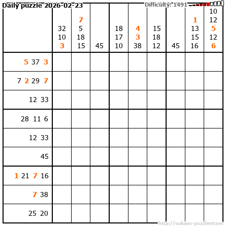 Daily puzzle 2026-02-23