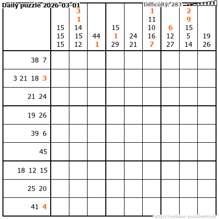 Daily puzzle 2026-03-01