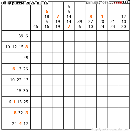Daily puzzle 2026-03-16