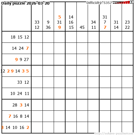 Daily puzzle 2026-03-20
