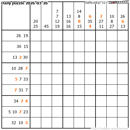 Daily puzzle 2026-03-26
