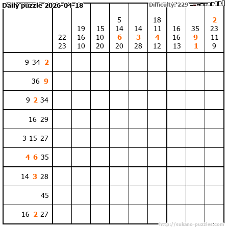 Daily puzzle 2026-04-18