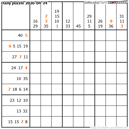 Daily puzzle 2026-04-24