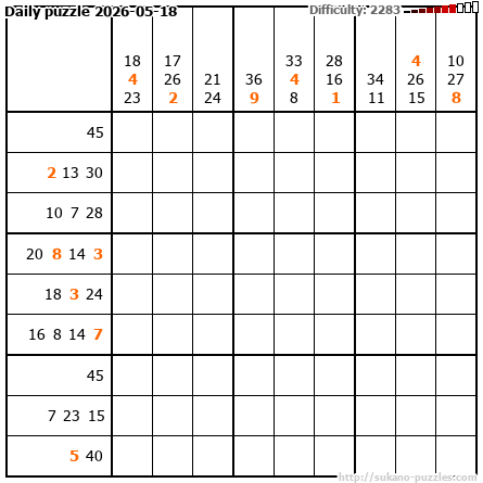 Daily puzzle 2026-05-18