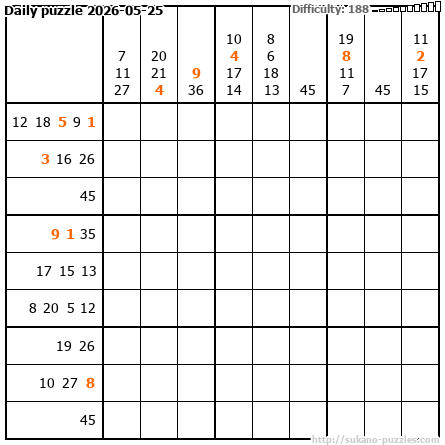 Daily puzzle 2026-05-25