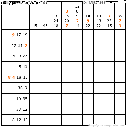 Daily puzzle 2026-07-18