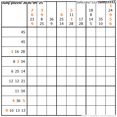 Daily puzzle 2026-09-25