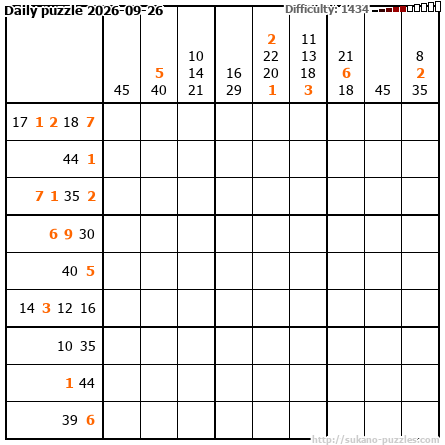 Daily puzzle 2026-09-26