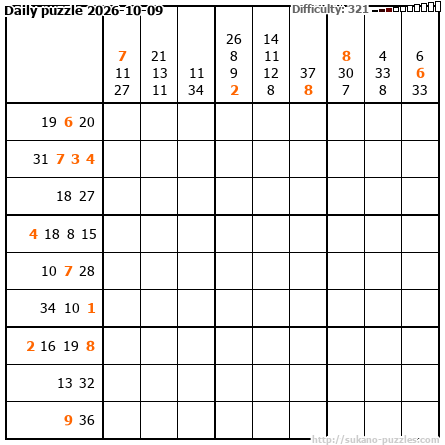 Daily puzzle 2026-10-09