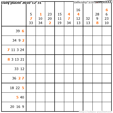 Daily puzzle 2010-12-31