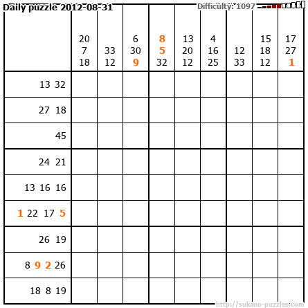 Daily puzzle 2012-08-31