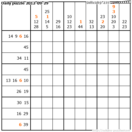 Daily puzzle 2012-09-29