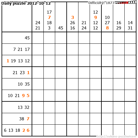 Daily puzzle 2012-10-12