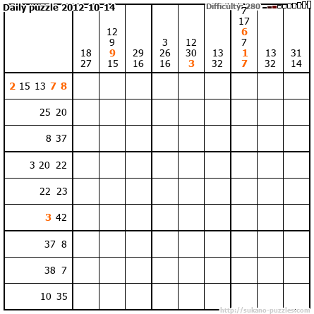 Daily puzzle 2012-10-14