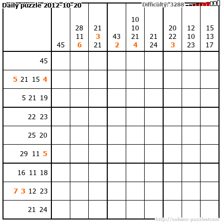 Daily puzzle 2012-10-20
