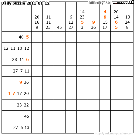 Daily puzzle 2011-01-12
