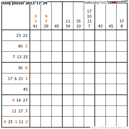 Daily puzzle 2012-11-29