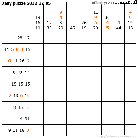 Daily puzzle 2012-12-05