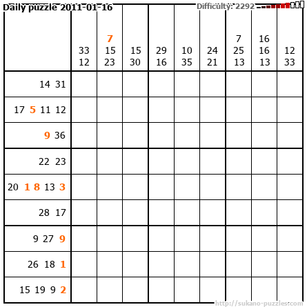Daily puzzle 2011-01-16