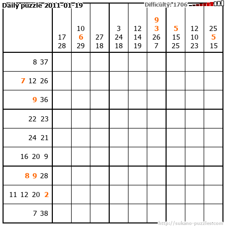 Daily puzzle 2011-01-19