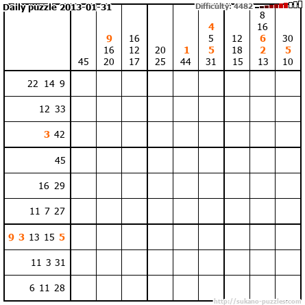 Daily puzzle 2013-01-31