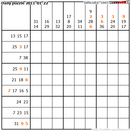 Daily puzzle 2011-01-22