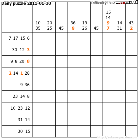 Daily puzzle 2011-01-30